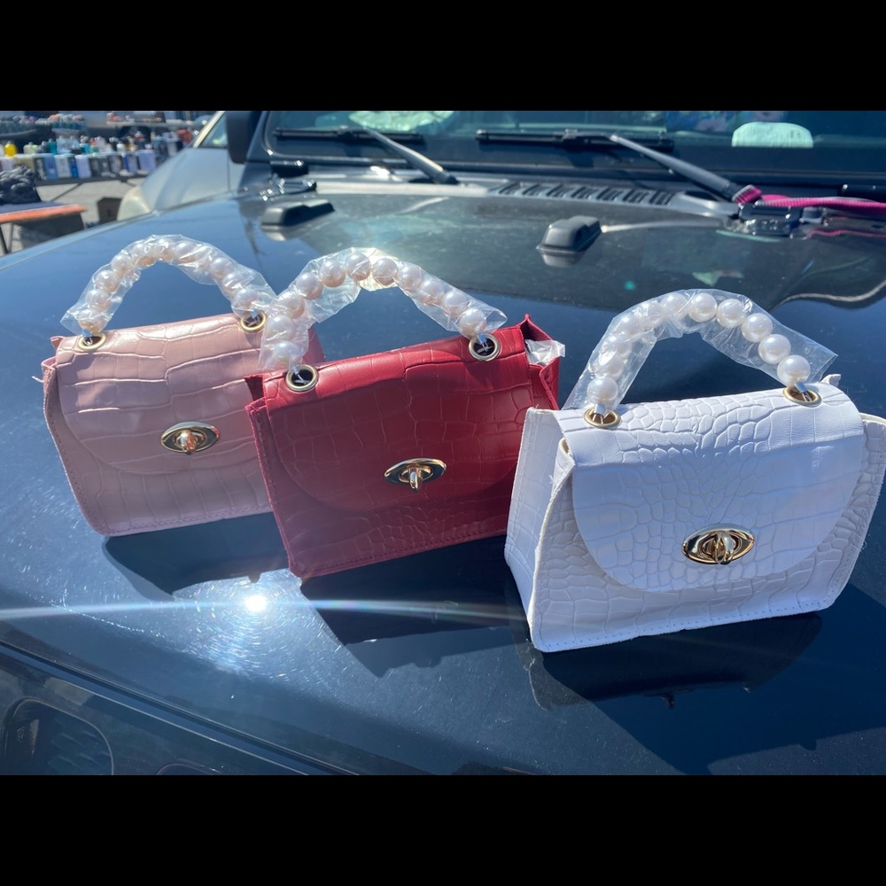 3 pcs summer  chic bag with pearl / new